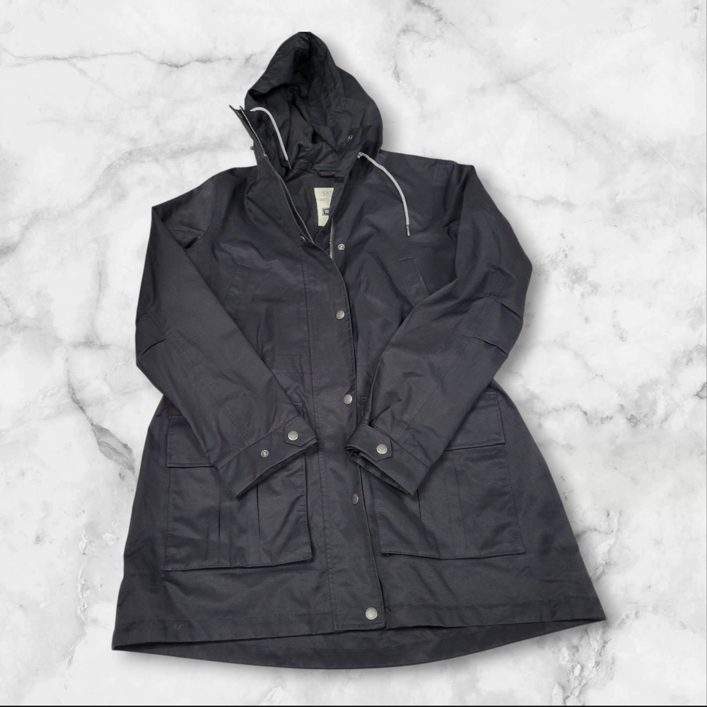 Fat Face Taylor Waterproof Trench Jacket Coat Black Size 10 M